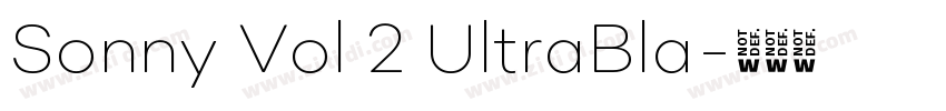 Sonny Vol 2 UltraBla字体转换